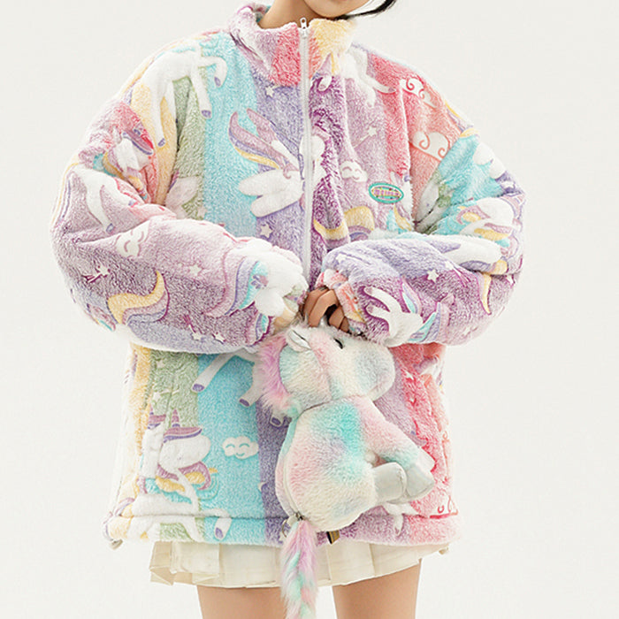 Pastel Unicorn Zip-Up Jacket