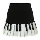 Piano Key Pleated Skirt