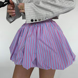 Pinstripe Balloon Skirt