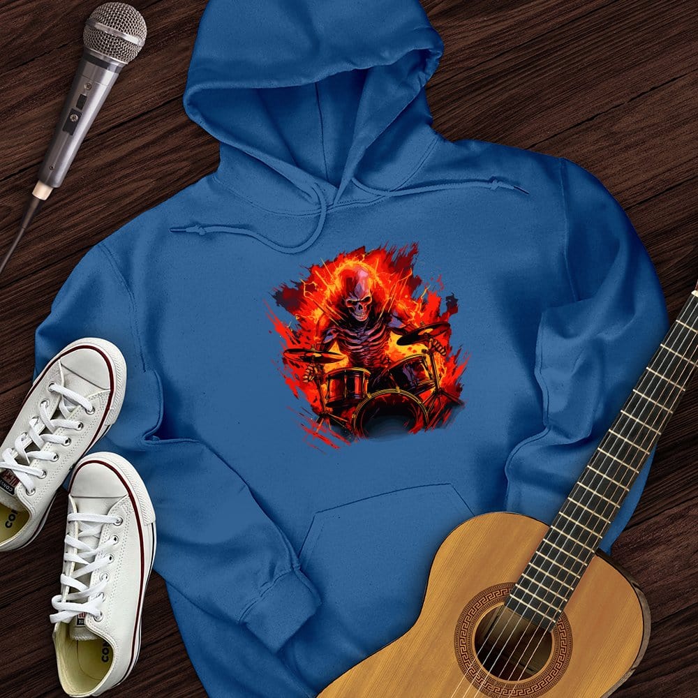 Fiery Drummer Guitar Hoodie