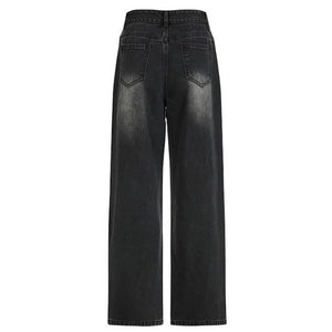 Midnight Rhinestone Baggy Jeans