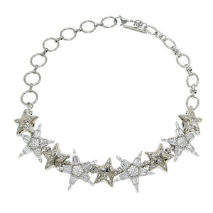 Silver Star Y2K Choker Necklace