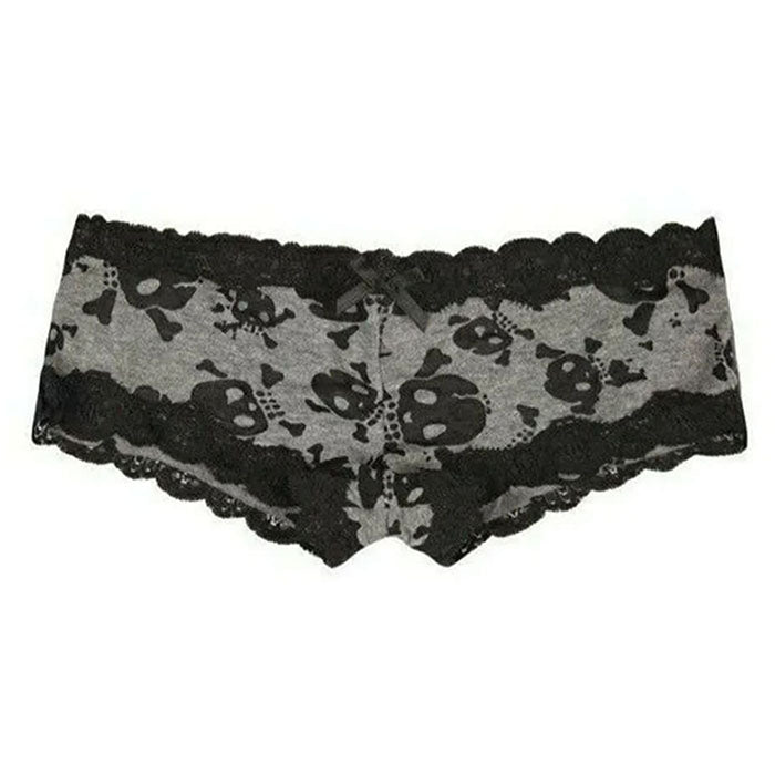 Skull Print Lace Panty