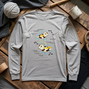 Otterly Knitting Away Long Sleeve T-shirt