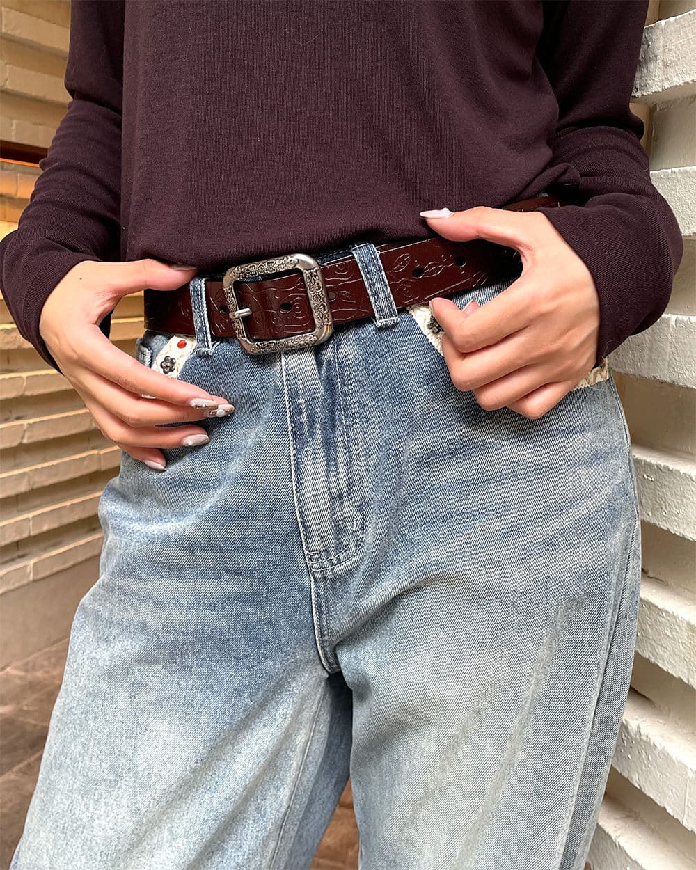 Secret Garden Leather Belt