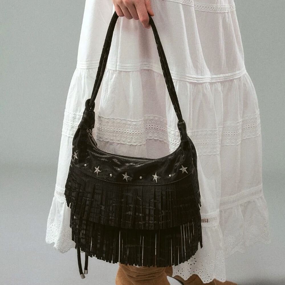 Western Stardust Fringe Bag